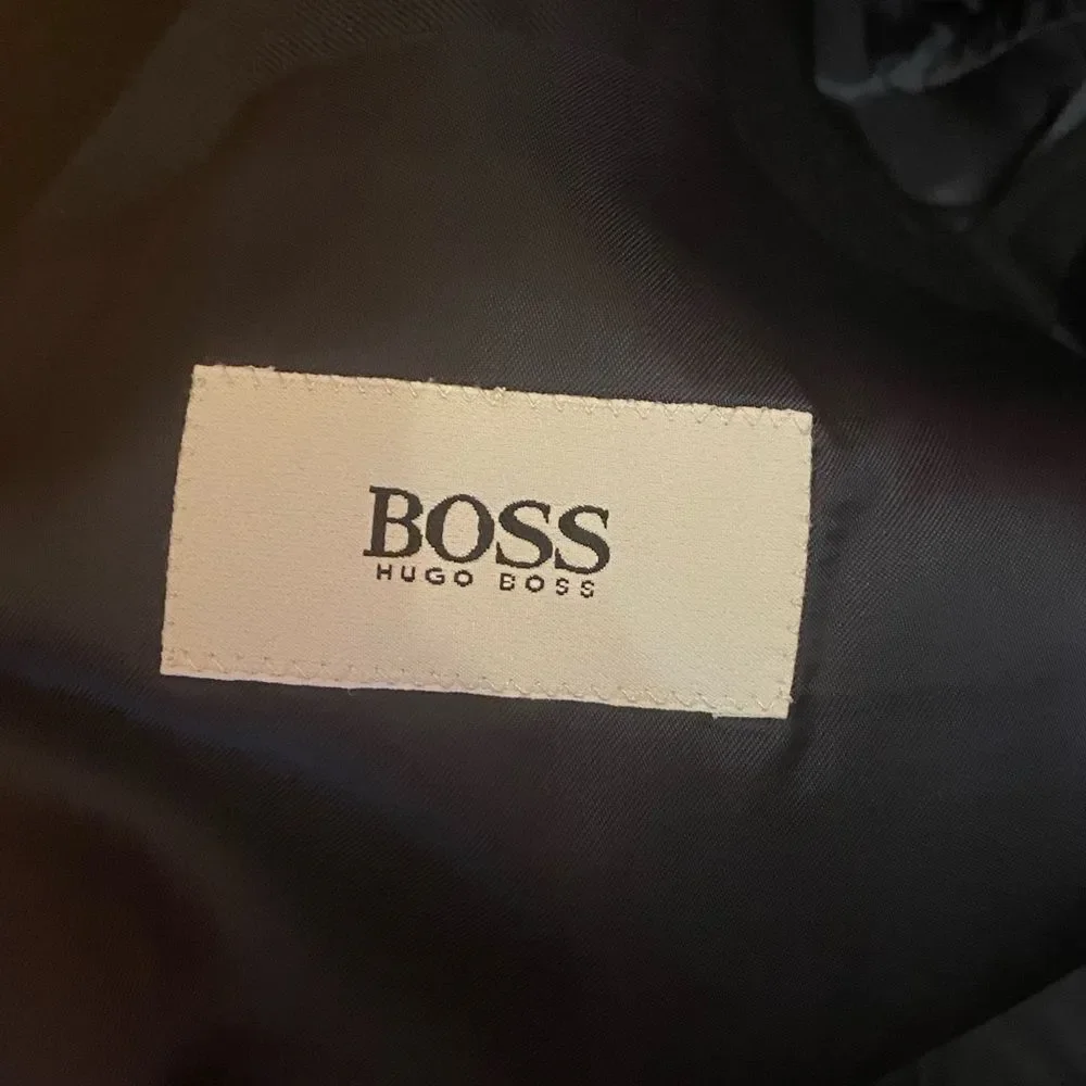 Hugo Boss Blazer Al Capone 100% virgin wool 44L Black Wool Blend Suit Coat